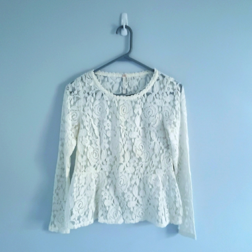 Peplum Lace Overlay